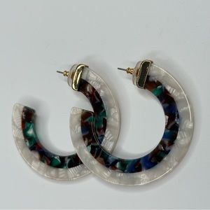 BaubleBar Colorful Tortoise Hoops
